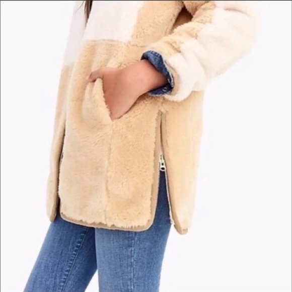 Oversized J Crew Teddy Fleece coat - Picture 2 of 5